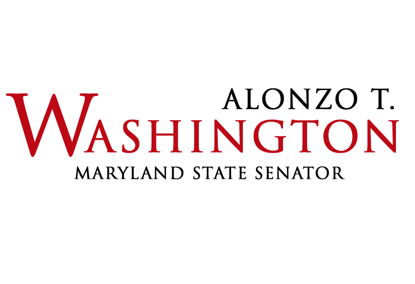 Logo of Senator Alonzo Washington with text "Alonzo T. Washington Maryland State Senator"