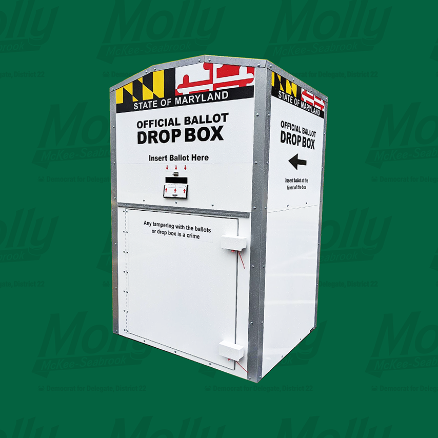 State of Maryland Official Ballot drop box.